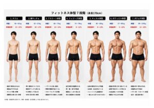 男性版今の体型は？なりたい体型は？